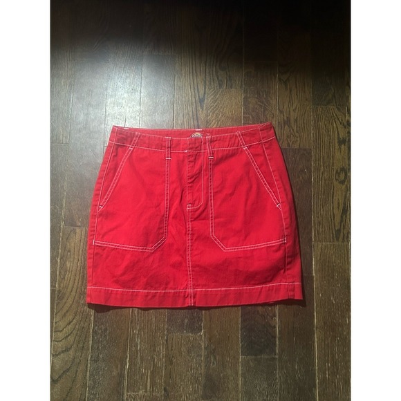 Dickies Dresses & Skirts - Dickies RED MINI SKIRT WOMENS SIZE 5 GRUNGE‎ Y2K TWEE GOTH PRE OWNED
